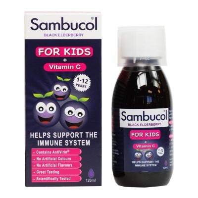SAMBUCOL - 儿童黑接骨木果浆 (含维生素C) 120ml